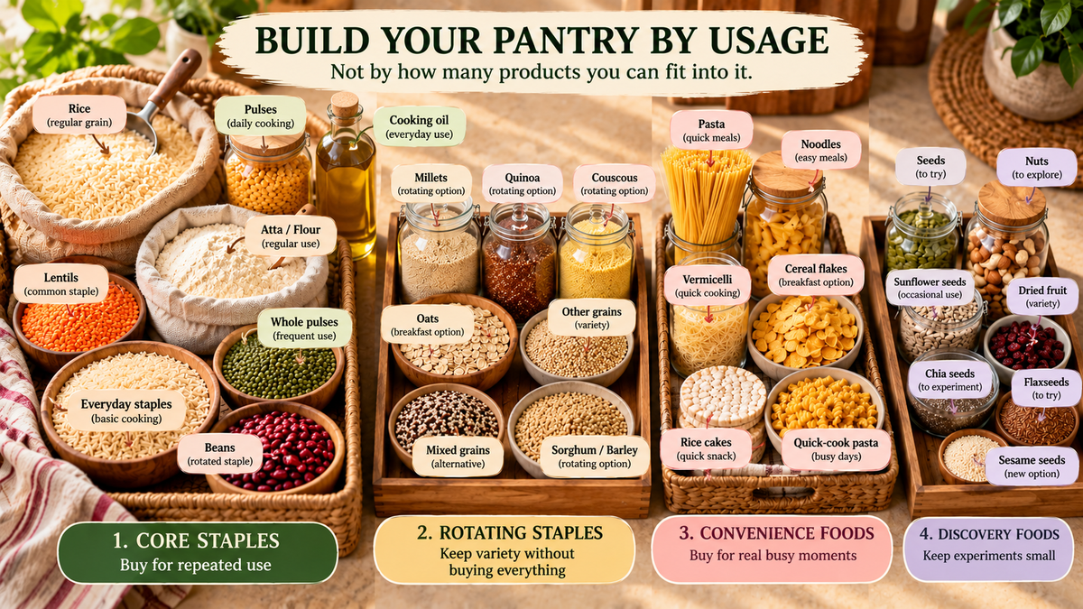 What Should Go into a Monthly Eatwise Pantry Basket? Build It by Usage