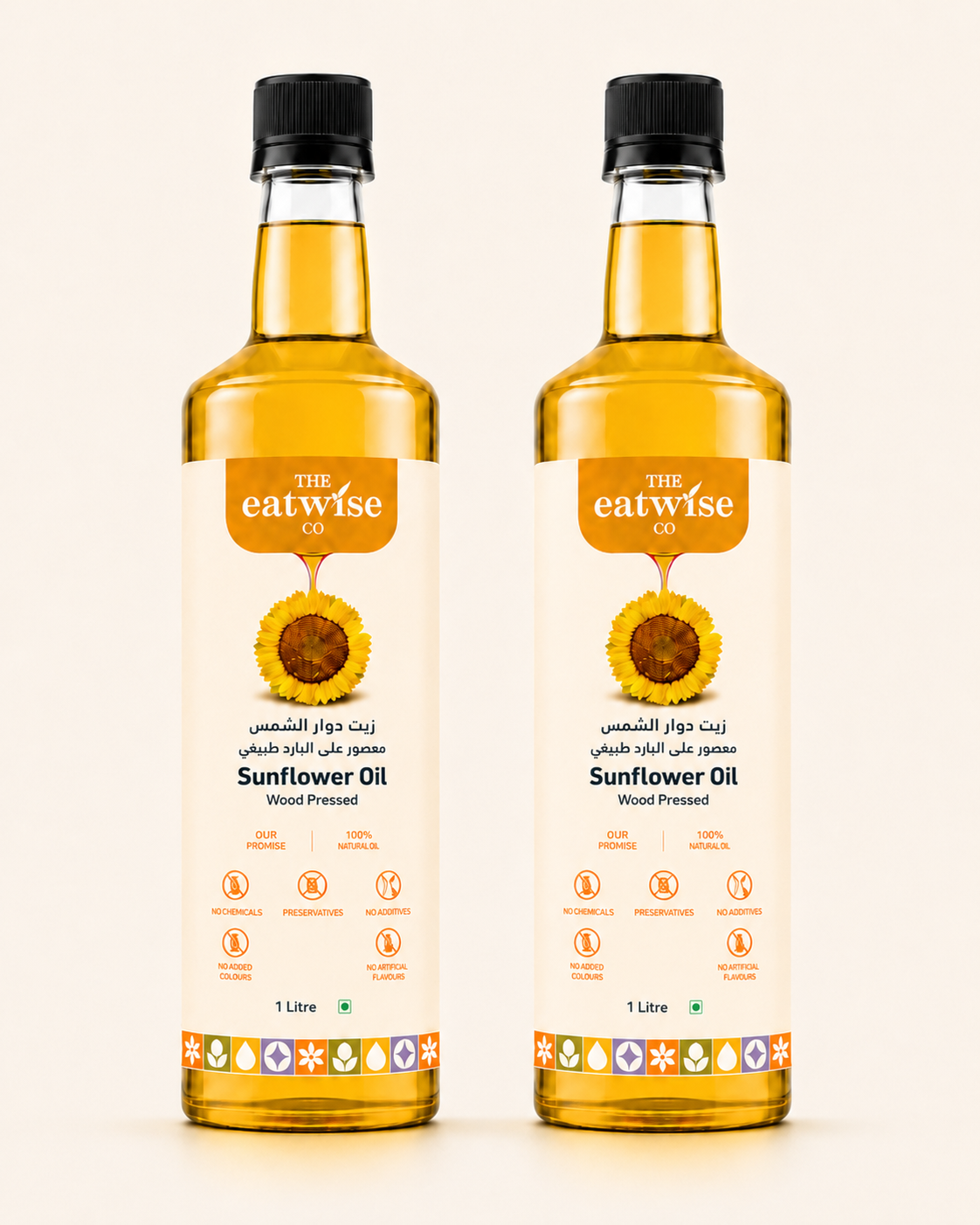 Sunflower Oil 1+1 Free Trial Combo – 2 x 1L (Wood-Pressed)