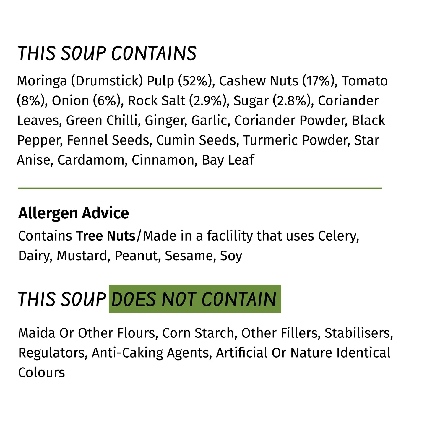 Cashew & Moringa Soup