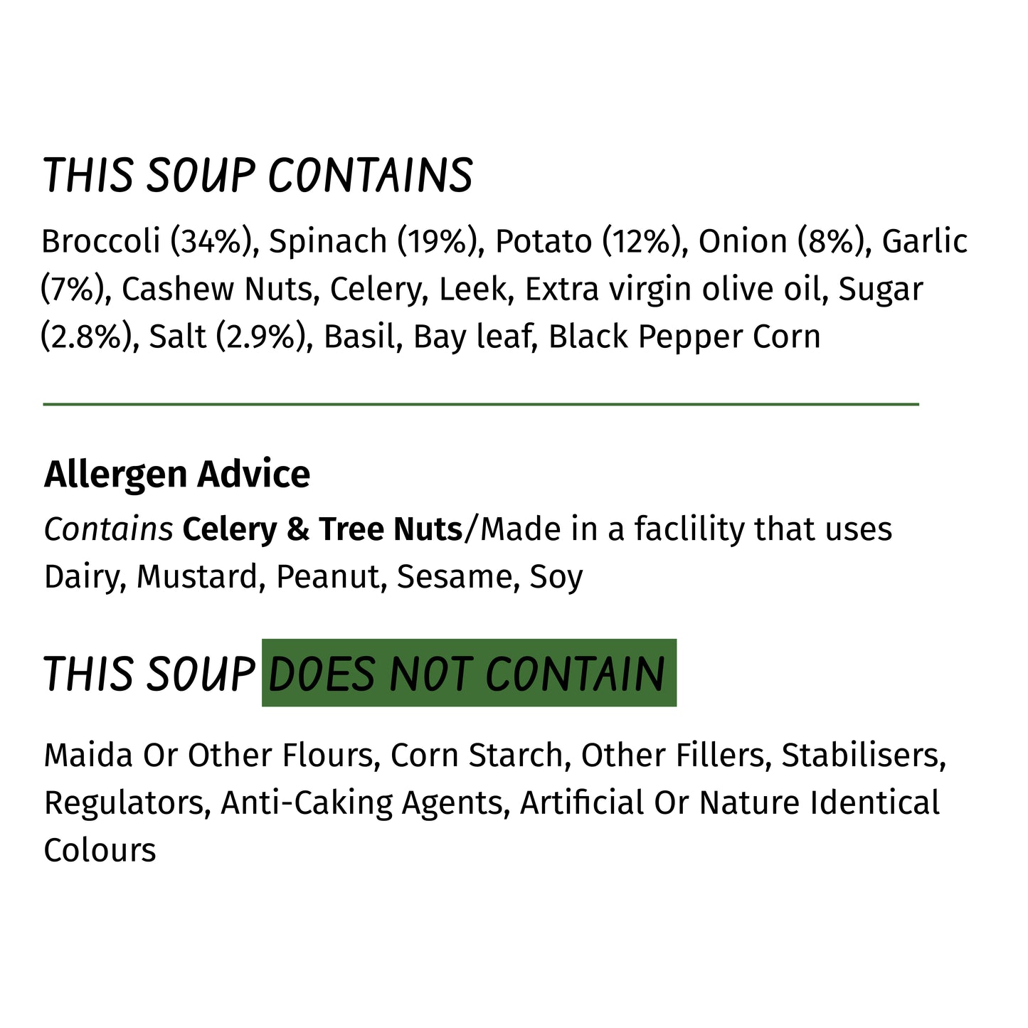 Spinach & Broccoli Soup