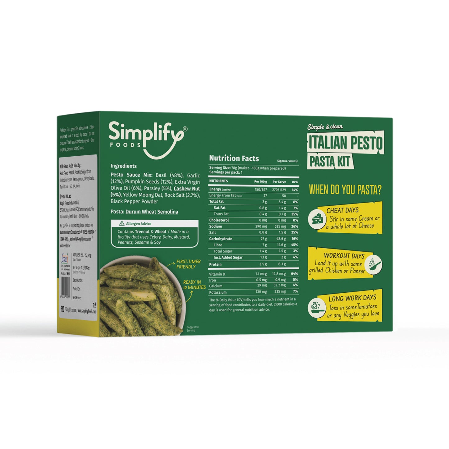 Italian Pesto pasta kit