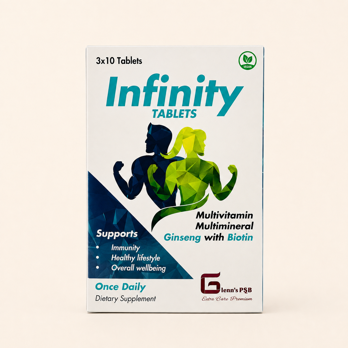 Infinity Multivitamin Multimineral Ginseng with Biotin Tablets – 30 Tablets