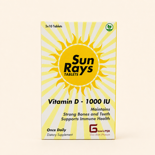 SunRays Vitamin D 1000 IU Tablets – 30 Tablets