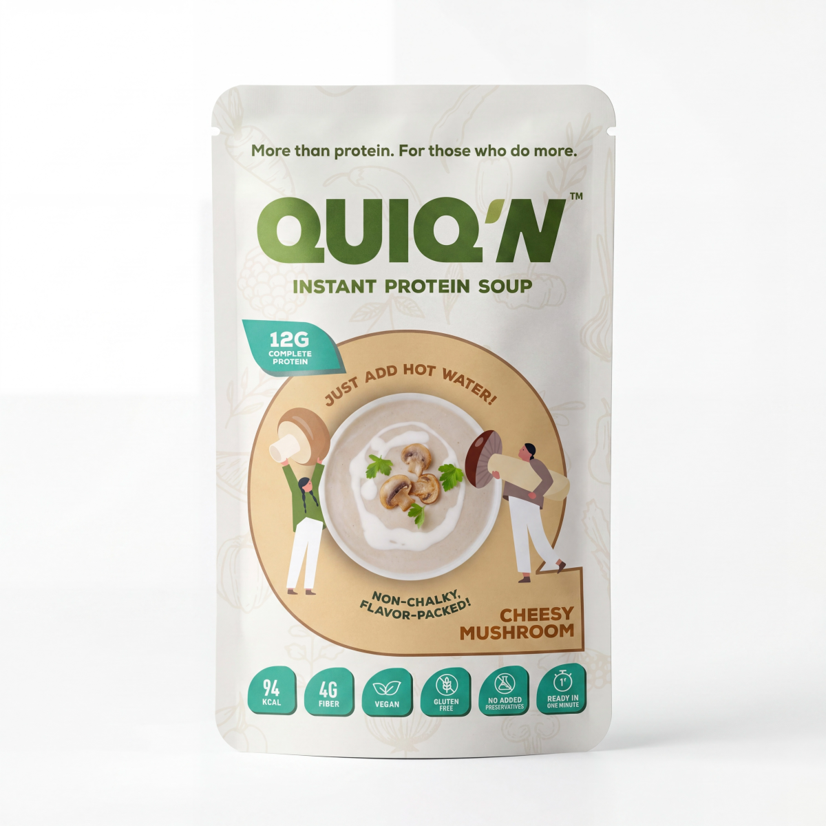 QUIQ'N Instant Protein Soup – Cheesy mushroom