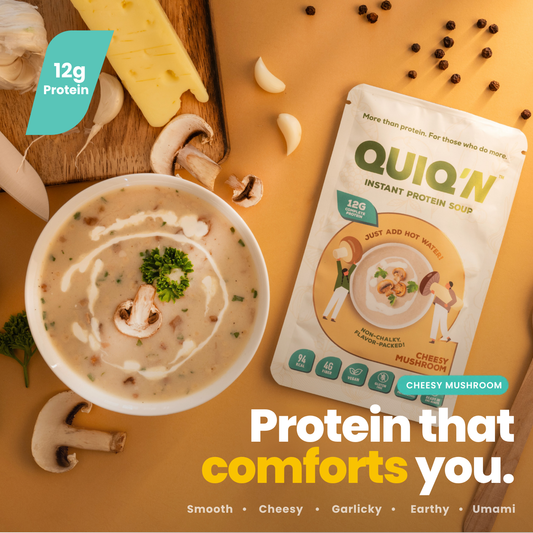 QUIQ'N Instant Protein Soup – Cheesy mushroom