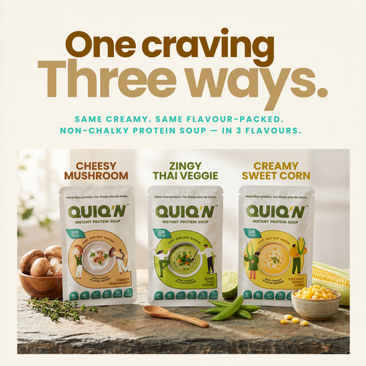 QUIQ'N Instant Protein Soup – Cheesy mushroom