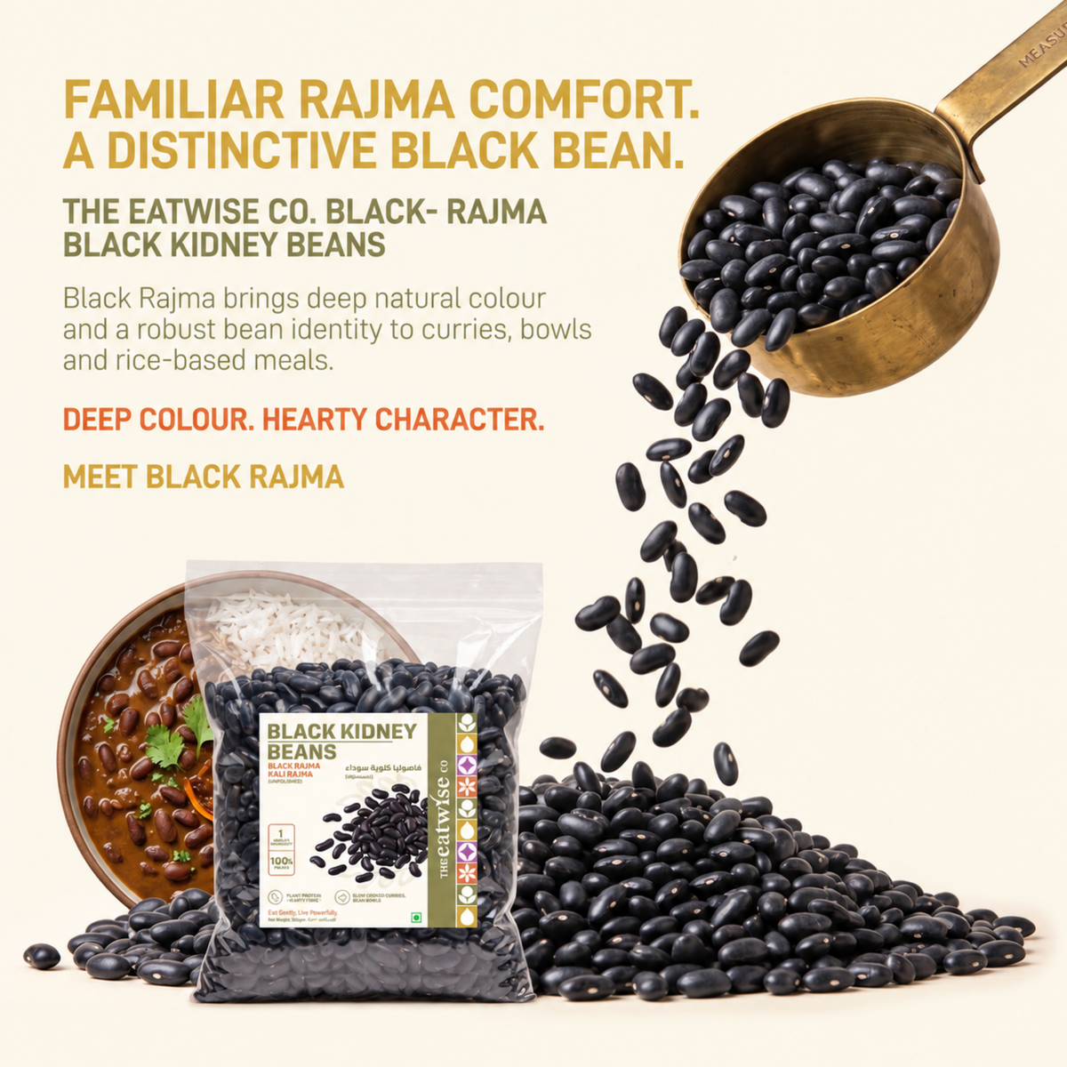 Black Kidney Beans (Black Rajma / Kali Rajma) – Unpolished 500gm