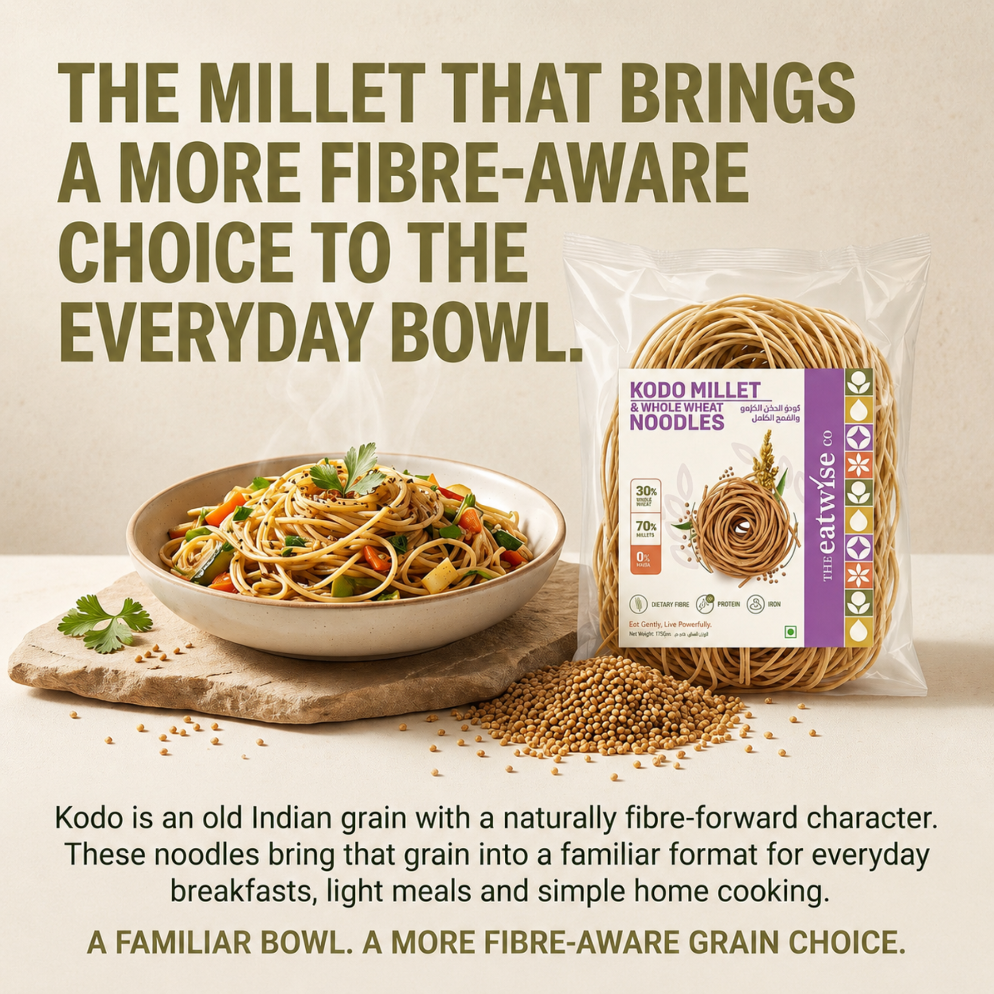 Kodo Millet & Whole Wheat Noodles