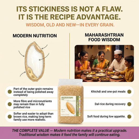 Indrayani Brown Rice (Semi-Polished)
