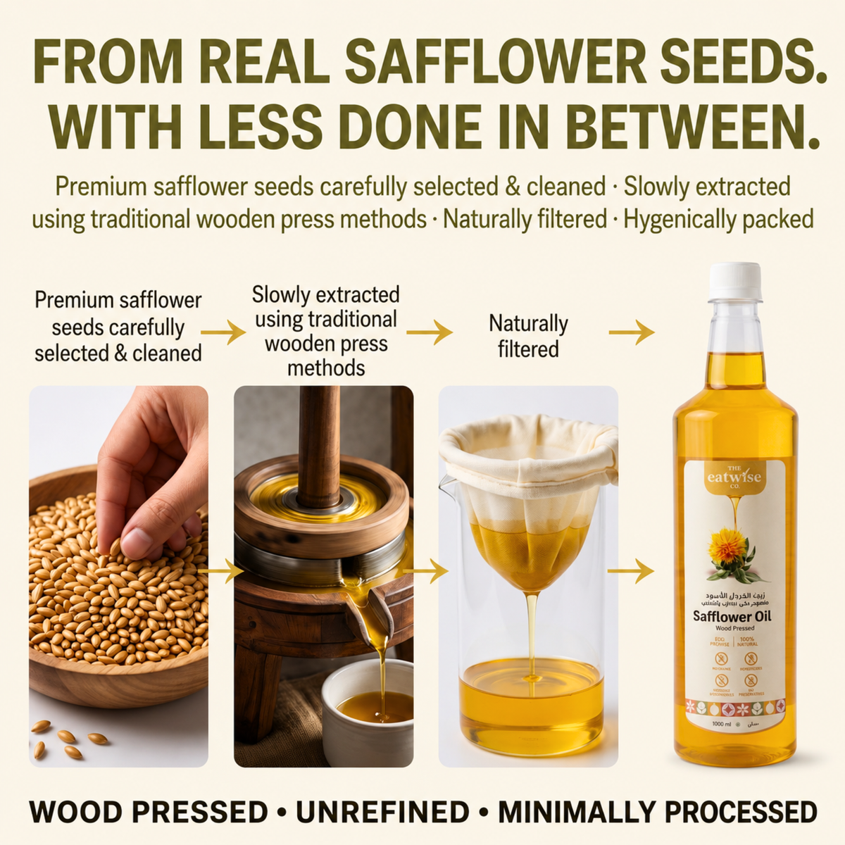 Safflower Oil - (Woodpressed)
