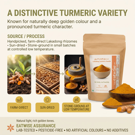 Lakadong Turmeric Powder – Stone-Ground Haldi – 100 g