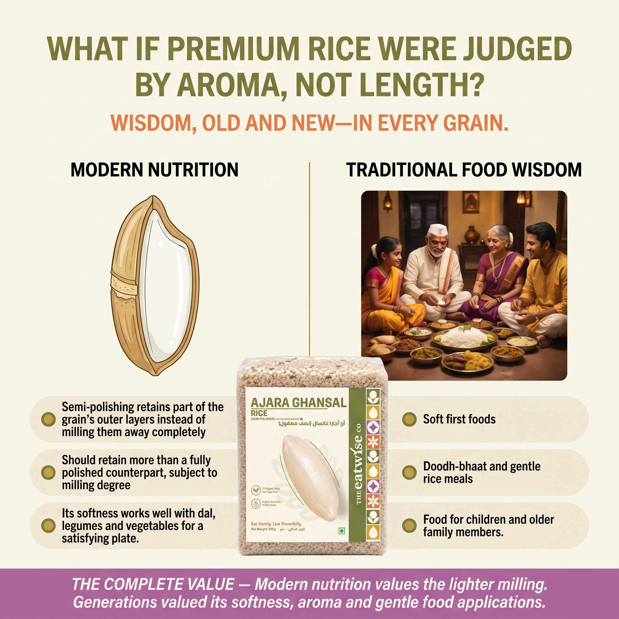 Ajara Ghansal Rice (Semi-Polished)