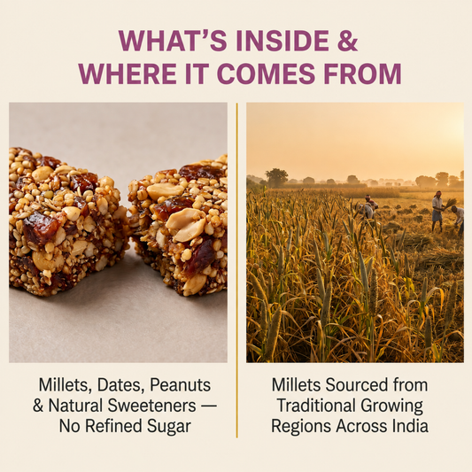 Millet Dates Peanut Crispy Bar