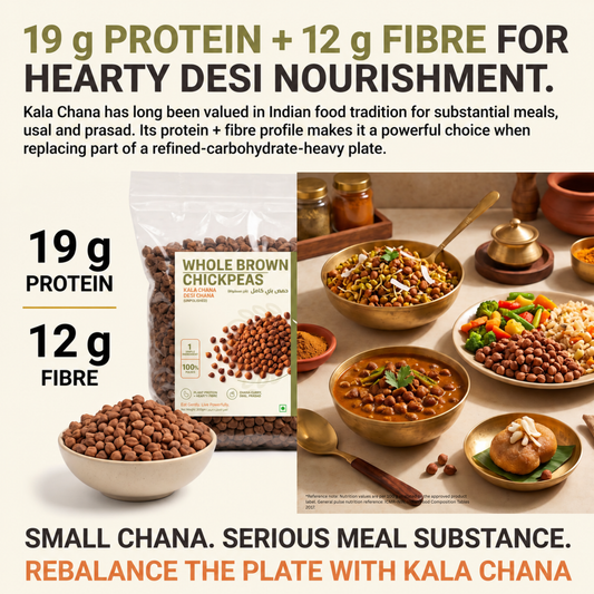 Whole Brown Chickpeas (Kala Chana / Desi Chana) – Unpolished 500gm