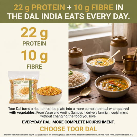 Yellow Pigeon Pea Dal (Toor Dal/Arhar Dal) – Unpolished 500gm