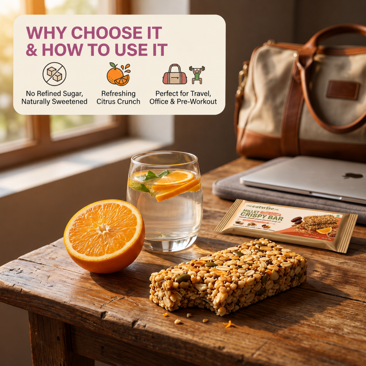 Millet Zesty Orange Crispy Bar