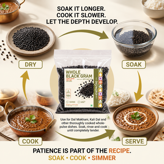Whole Black Gram (Sabut Urad / Kali Dal) – Unpolished – 500 g