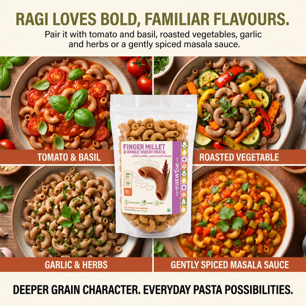 Finger Millet & Whole Wheat Pasta