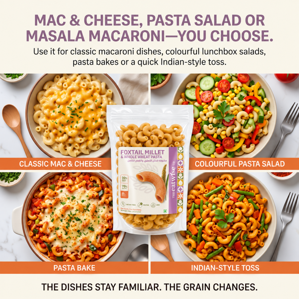 Foxtail Millet & Whole Wheat Pasta