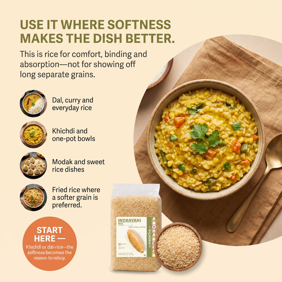 Indrayani Brown Rice (Semi-Polished)