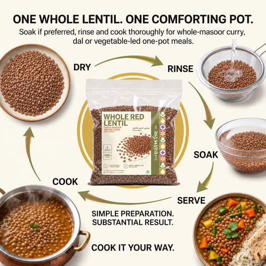 Whole Red Lentil (Sabut Masoor) – Unpolished 500gm
