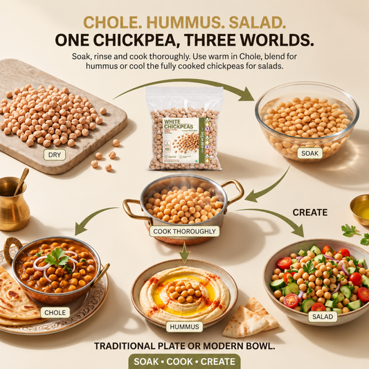 White Chickpeas (Kabuli Chana / Chole) – Unpolished 500gm
