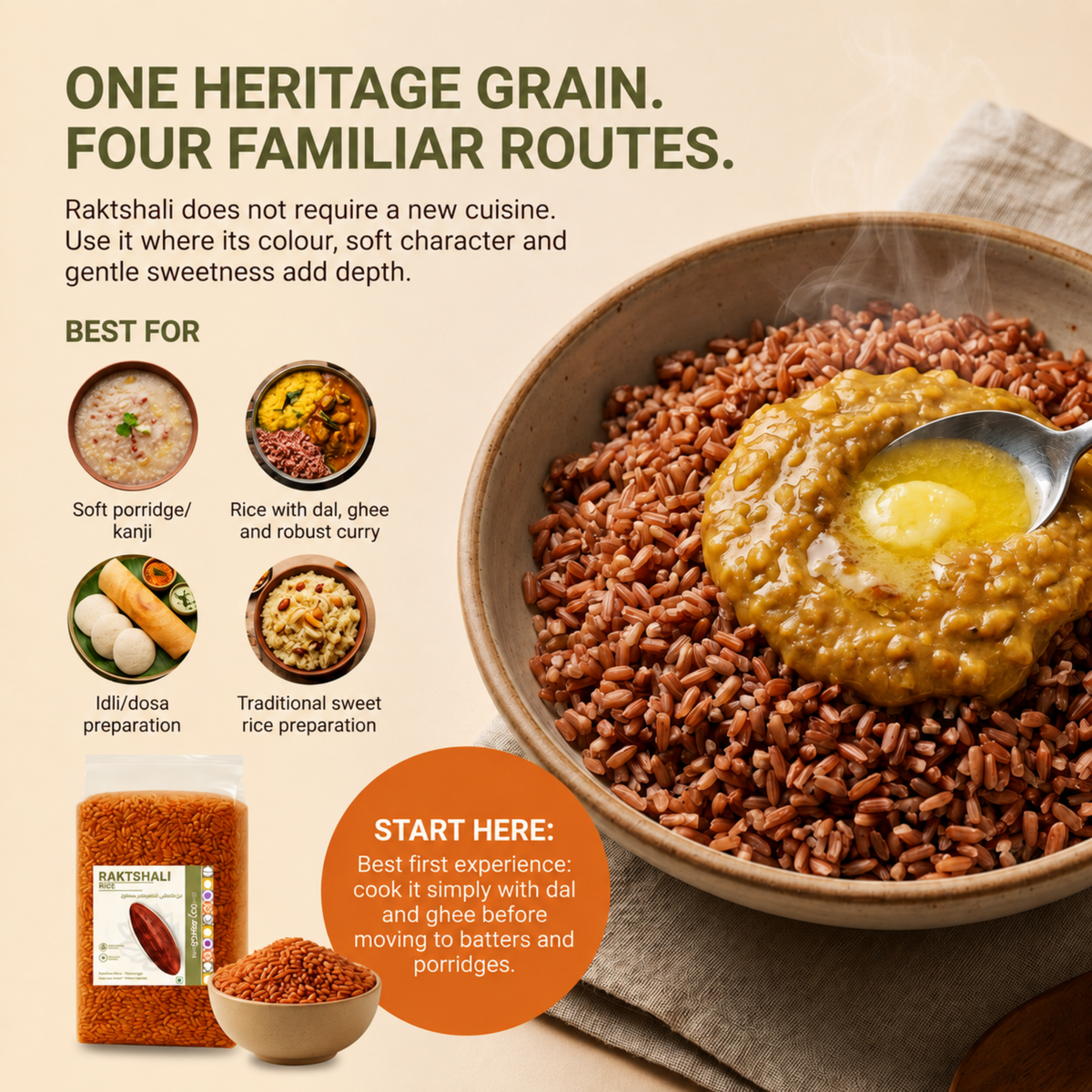 Raktashali Red Rice (Unpolished)