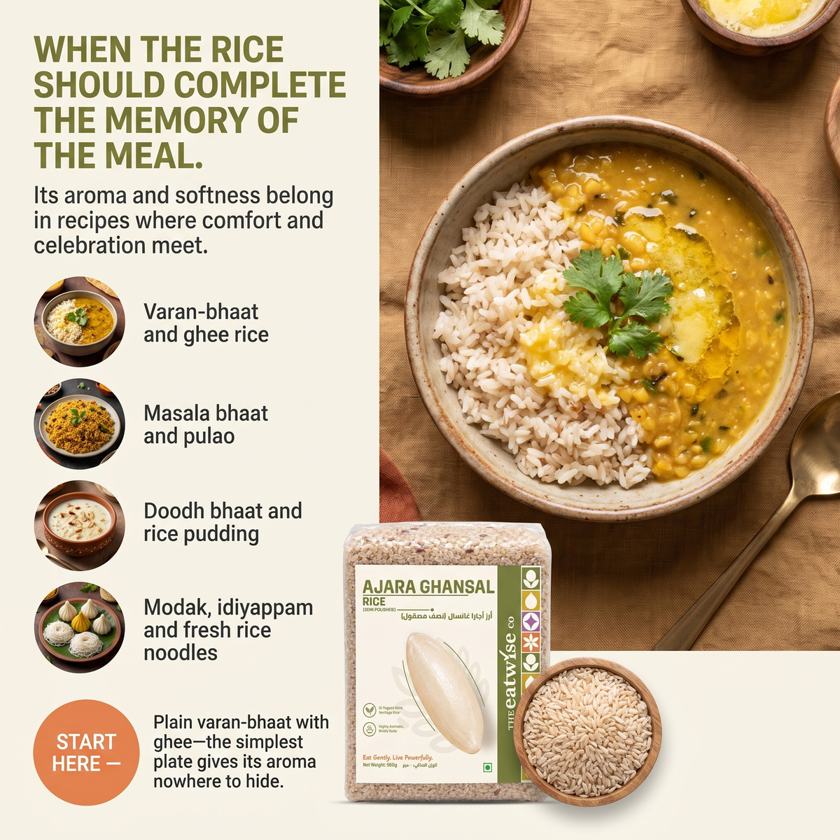 Ajara Ghansal Rice (Semi-Polished)