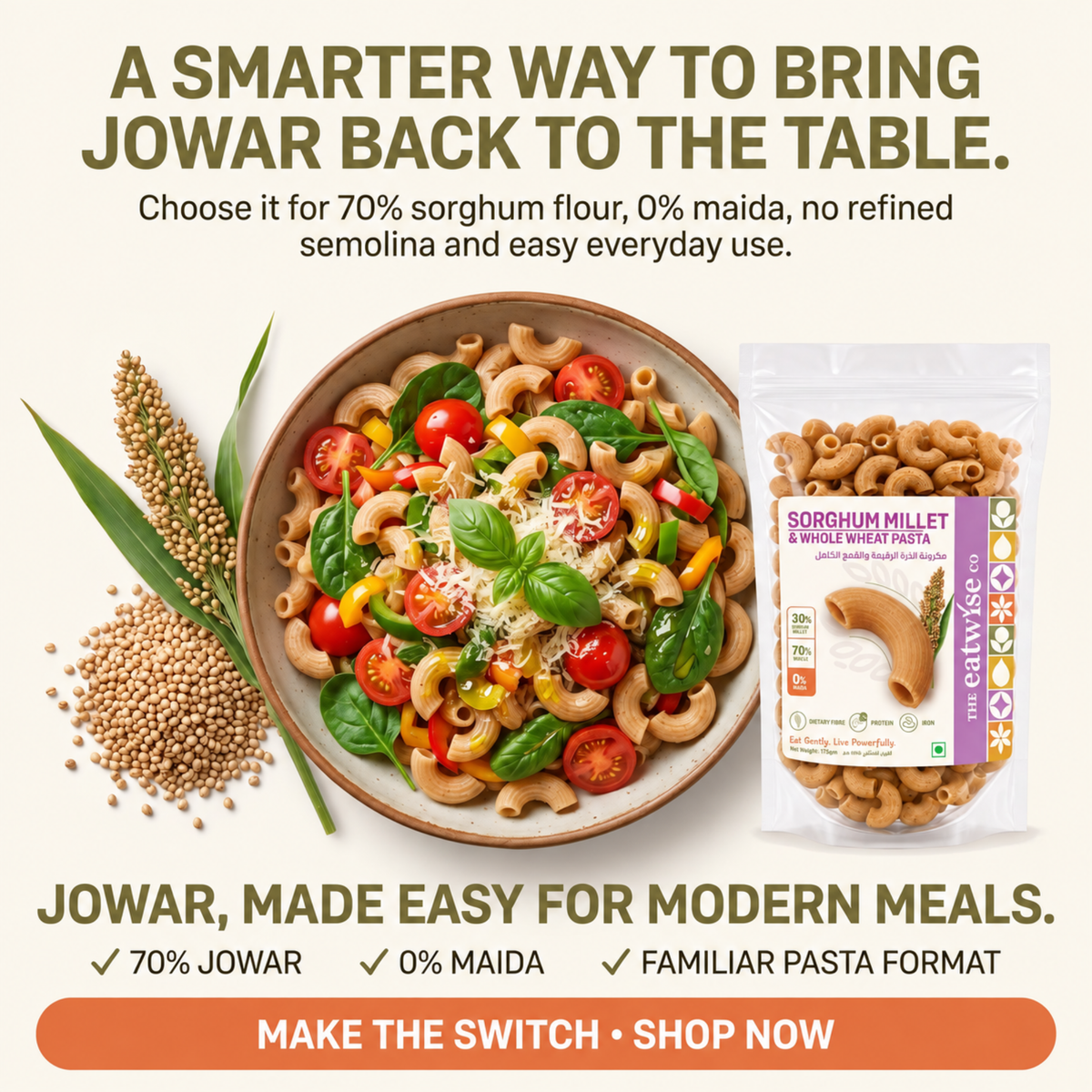 Sorghum Millet & Whole Wheat Pasta