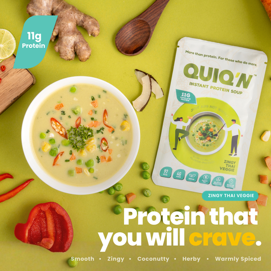 QUIQ'N Instant Protein Soup – Zingy thai veggie
